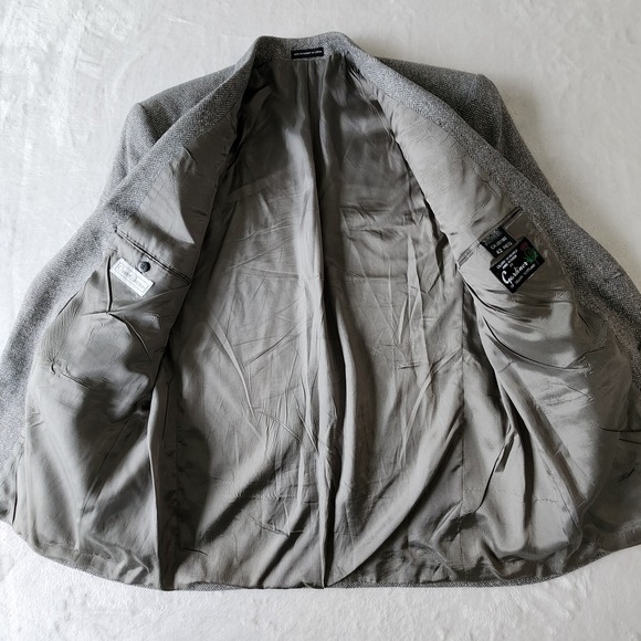 Vintage‎ Tweed Blazer Mens 42 R Scottish Wool Silk Hipster Jacket Gardiner Union - Picture 13 of 16